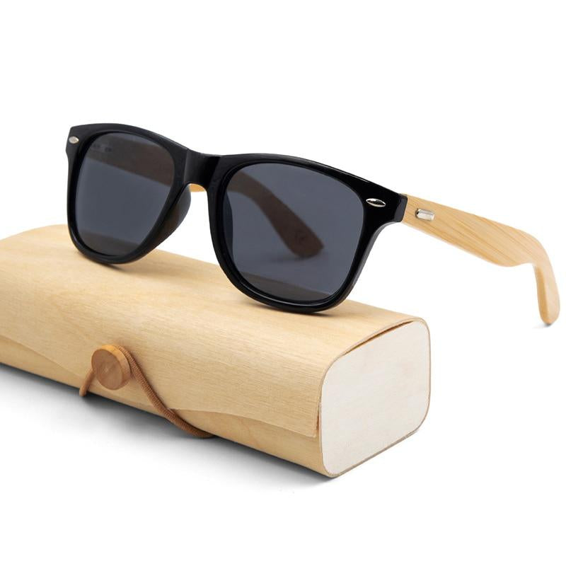 BOYSEEN Retro Wood Sunglasses Men Bamboo Sunglass Women