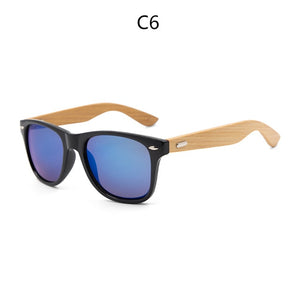 BOYSEEN Retro Wood Sunglasses Men Bamboo Sunglass Women