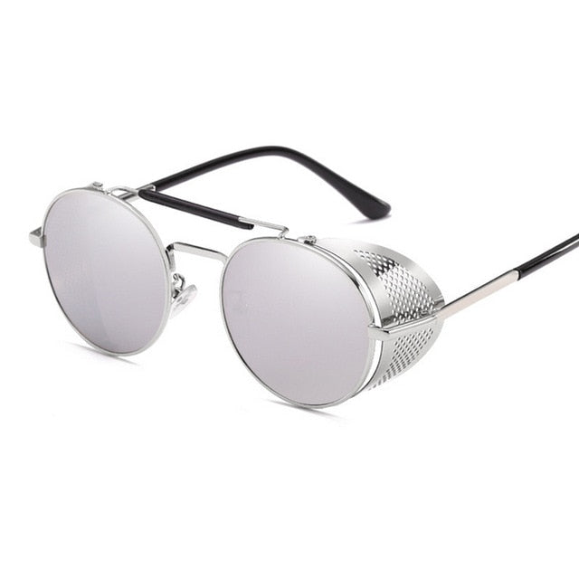 Retro Round Steampunk Sunglasses Men Women