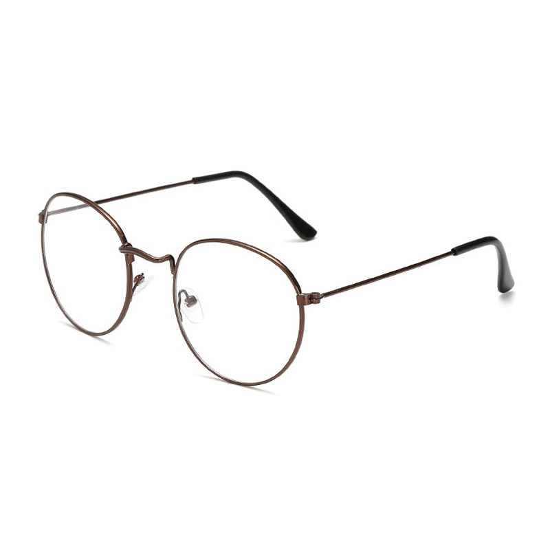 Seemfly Oval Metal Reading Glasses Clear
