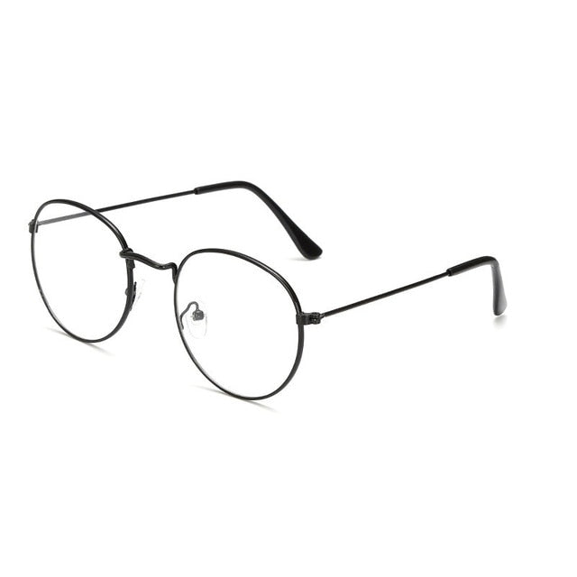 Seemfly Oval Metal Reading Glasses Clear