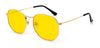 vintage gold sunglasses men square metal frame