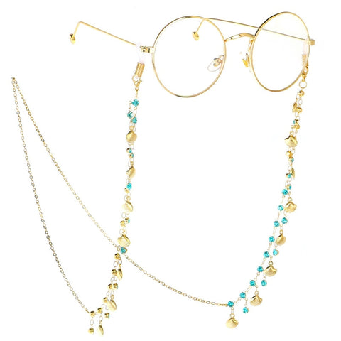 New Fashion Womens Penadant Eyeglass Chains Hollow Star Sunglasses