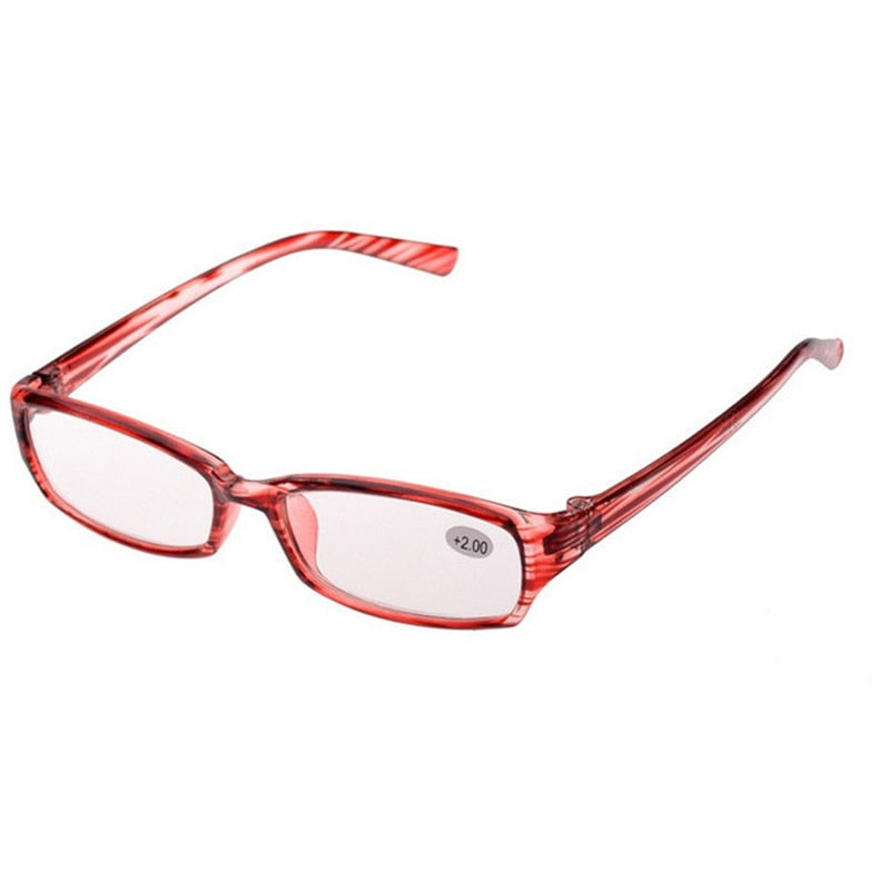 Seemfly Ultra-light Stripe Reading Glasses Clear Leans